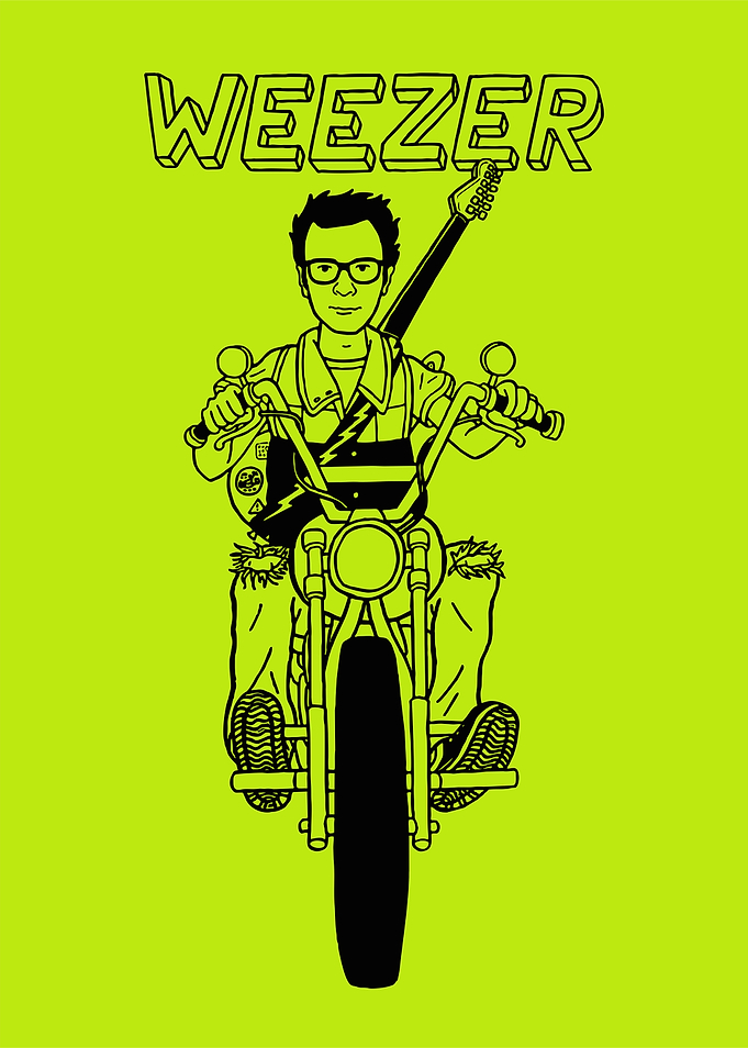 Weezer Green Minimalist