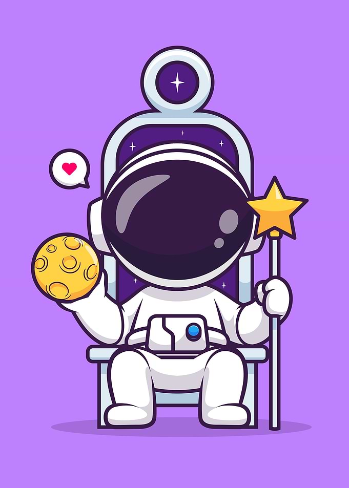 Cute astronaut king
