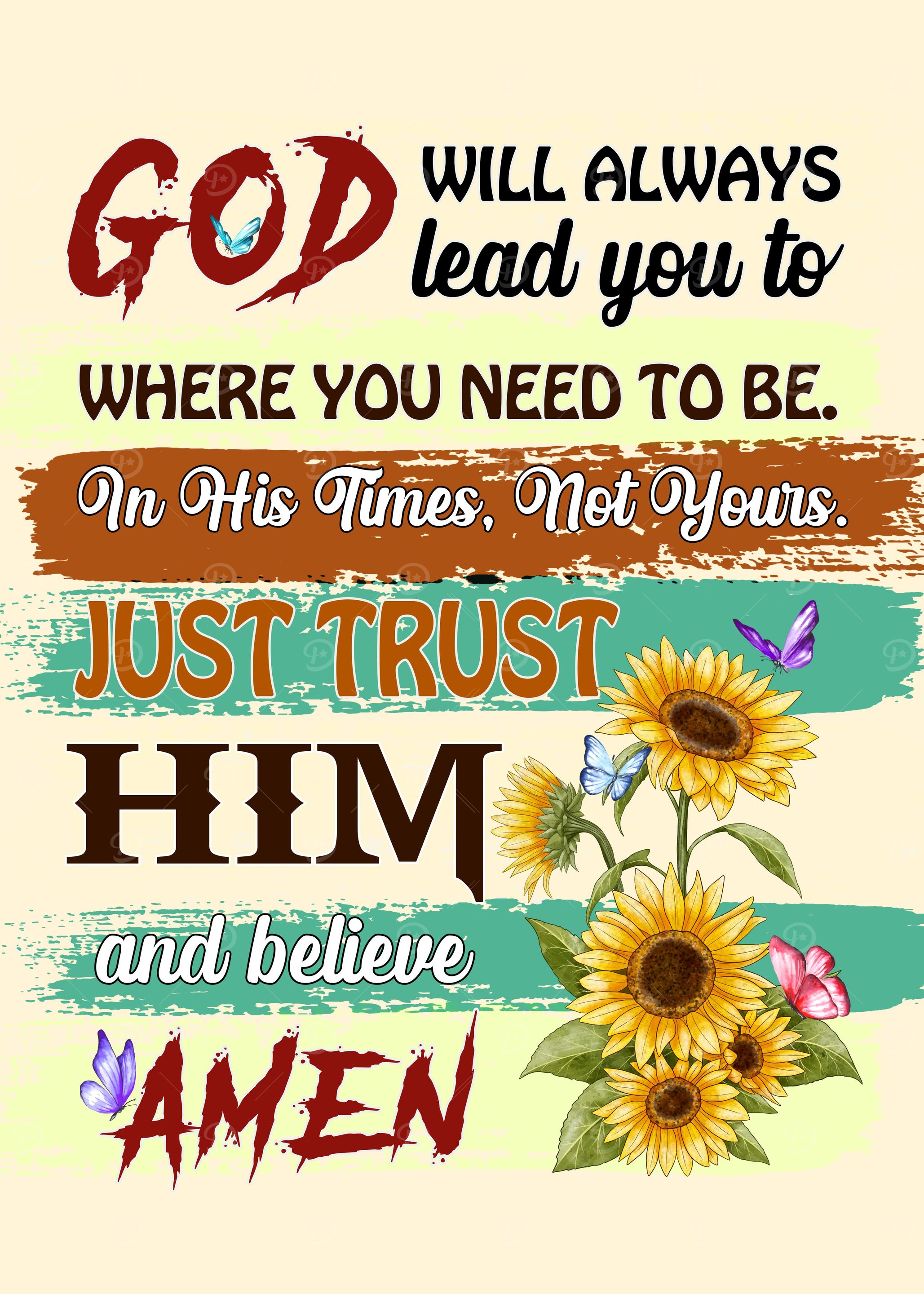 God Sunflower Butterfly