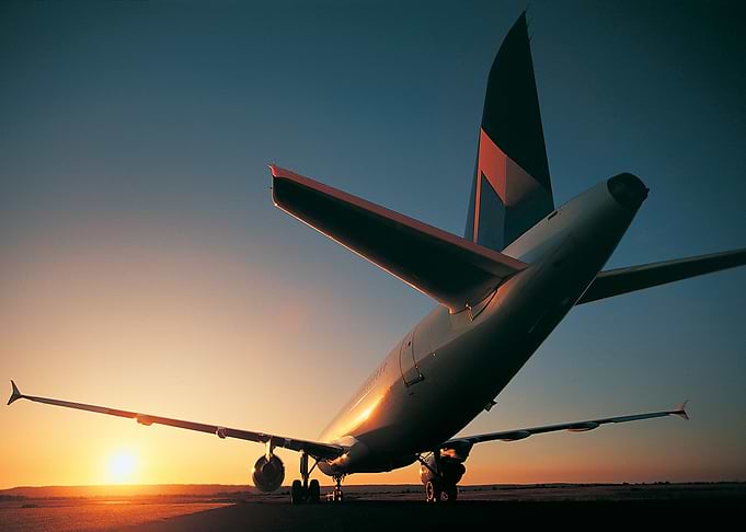 airlines and sunset