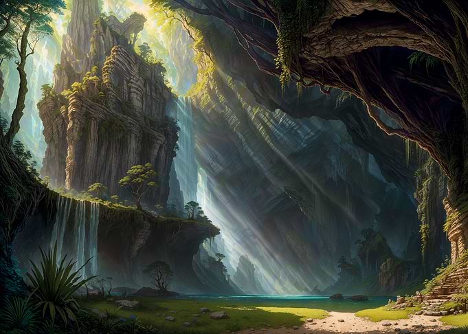 Mysterious Waterfall Cave