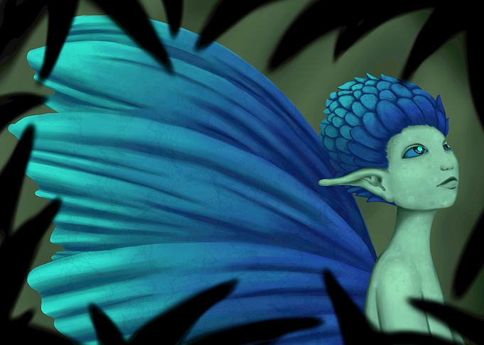 Blue fairy portrait