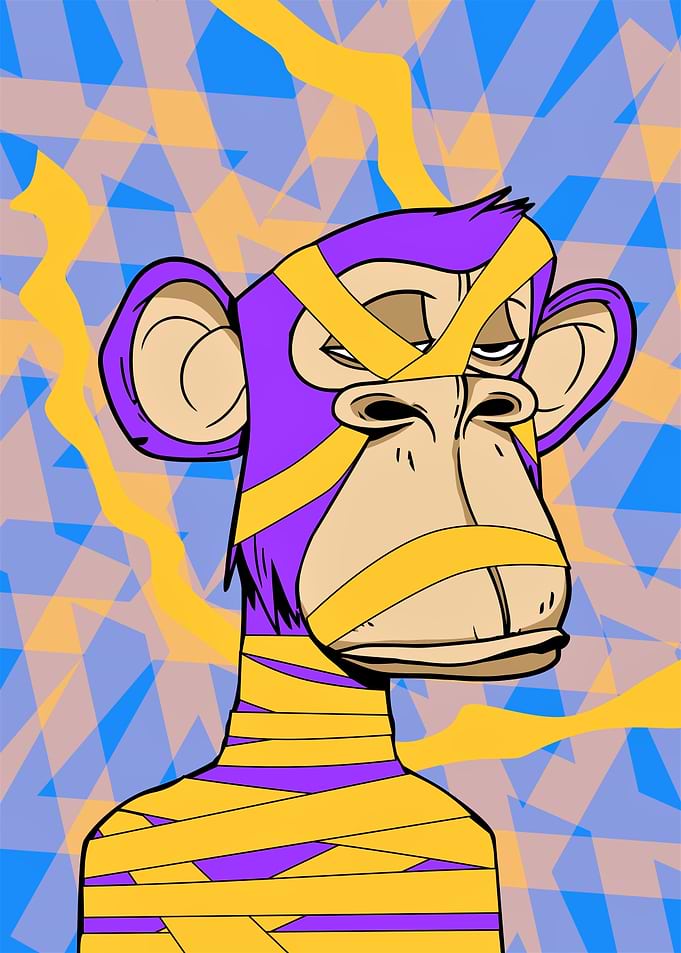 plastered bored ape