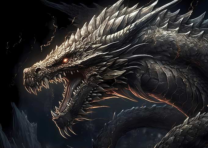 Powerful Golden Dragon