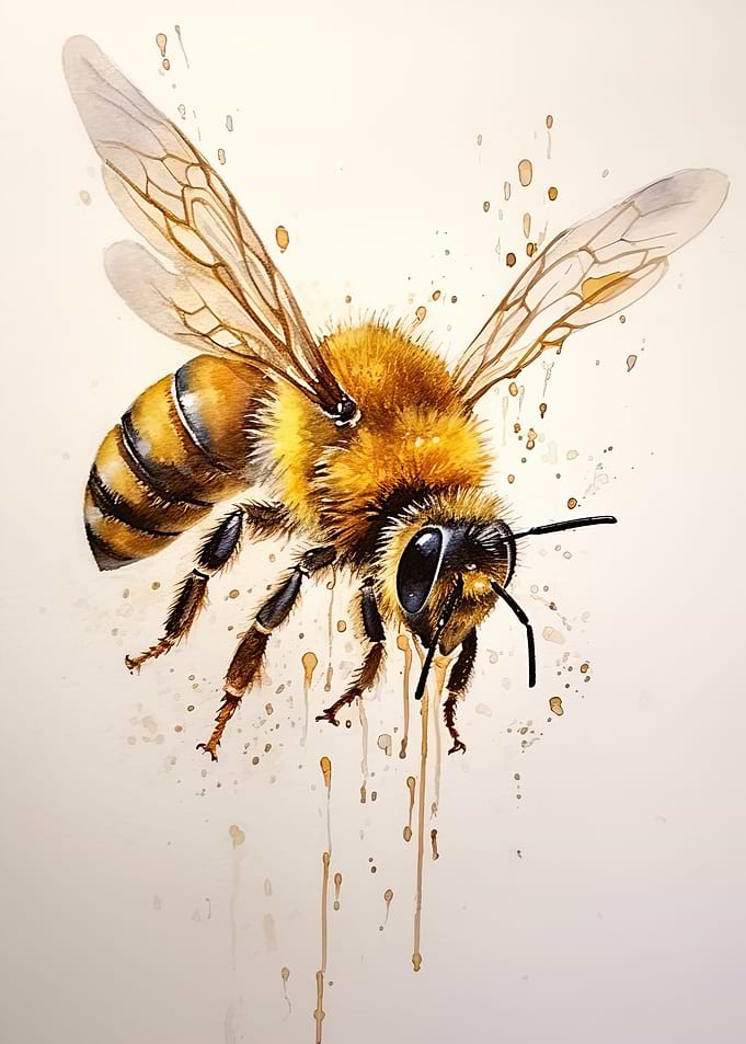 Bee Watercolor