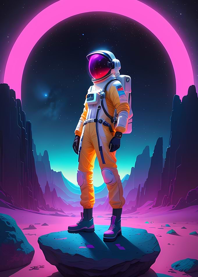 dreamlike scene astronaut