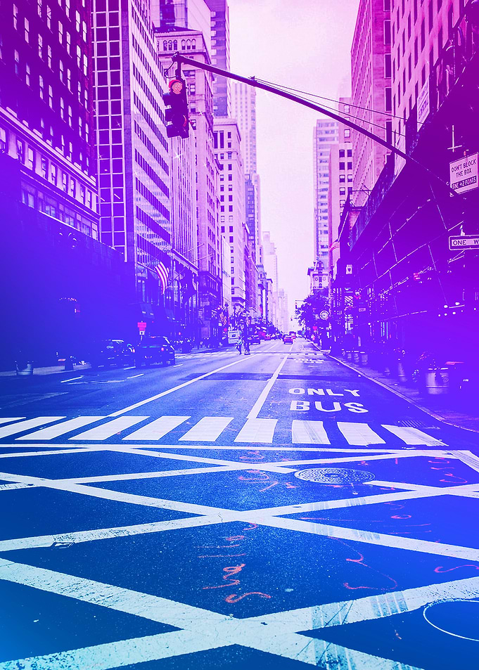 city traffic vapor wave