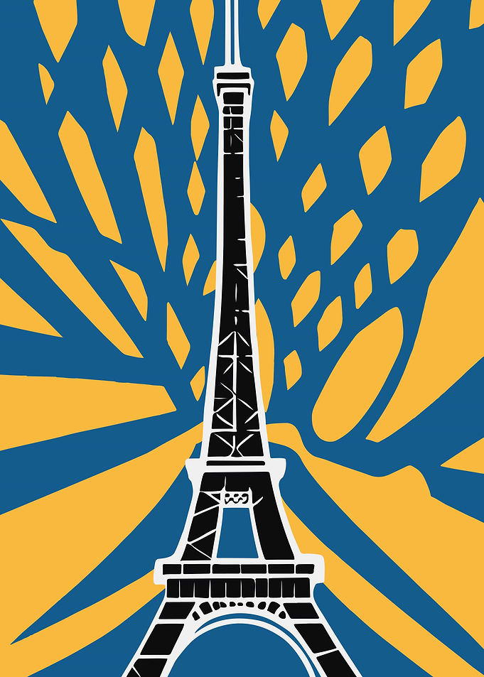 Minimalist Eiffel Tower