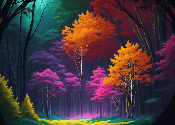 Rainbow Forest 01 Wide
