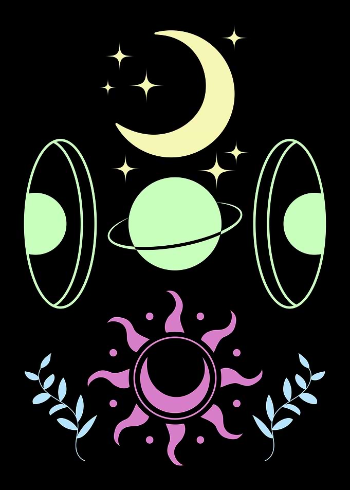 Pastel Goth Moon