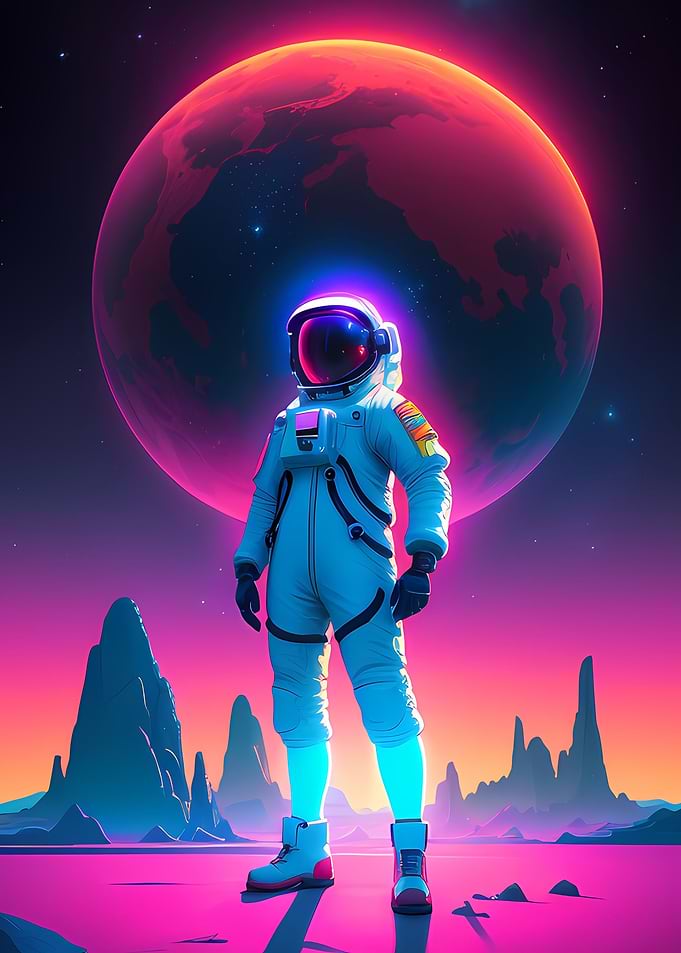 dreamlike scene astronaut