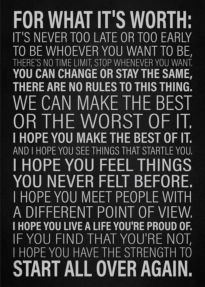 For what it worth