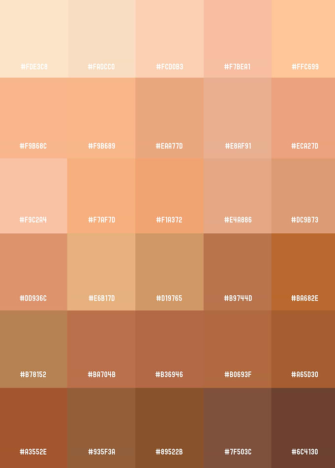 Nude Color Hex Color Codes