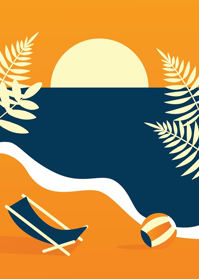 Sunset Retro Vector