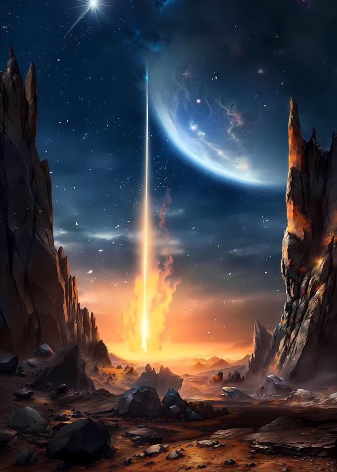 Epic Asteroid Falling