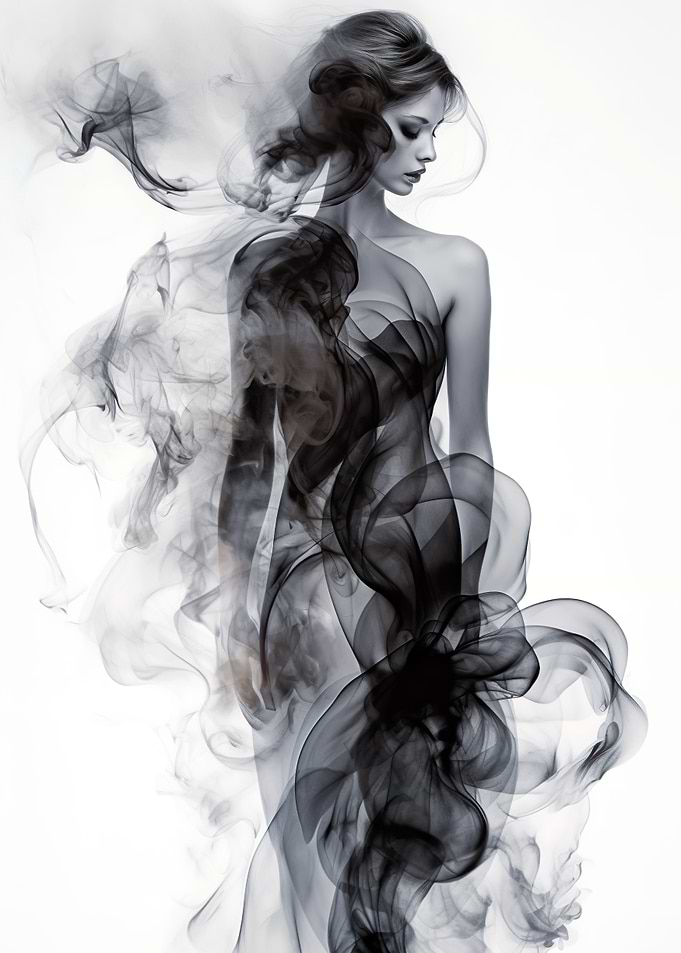 Shadow inked woman