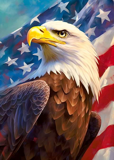Stars Stripes — metal poster wall art