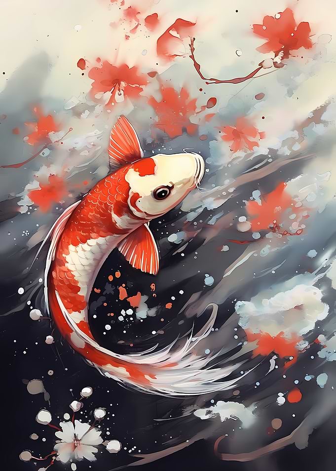 Koi Fish Watercolor
