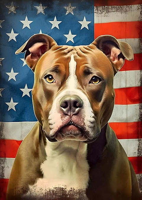Flag Furry Friend — metal poster wall art