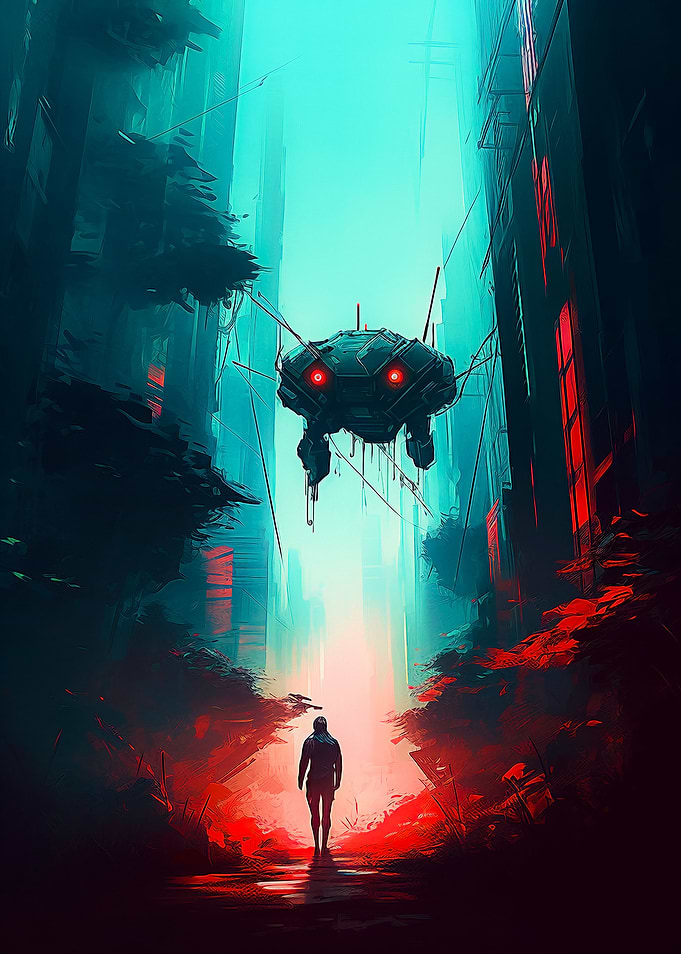 Dystopian Security Robot