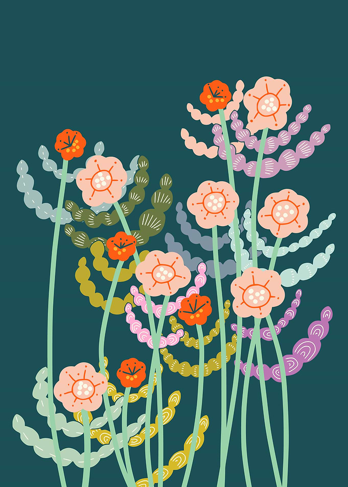 Summer Meadow vibes teal