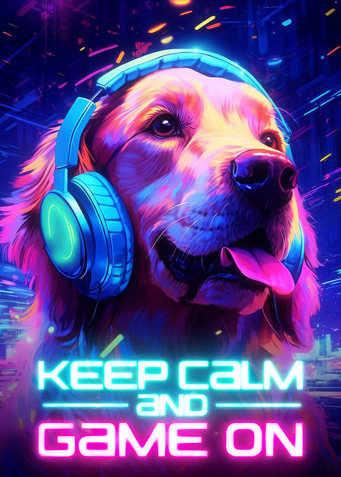 Golden Retriever Game On