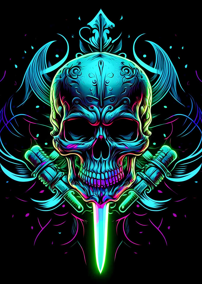 Skull and Knife