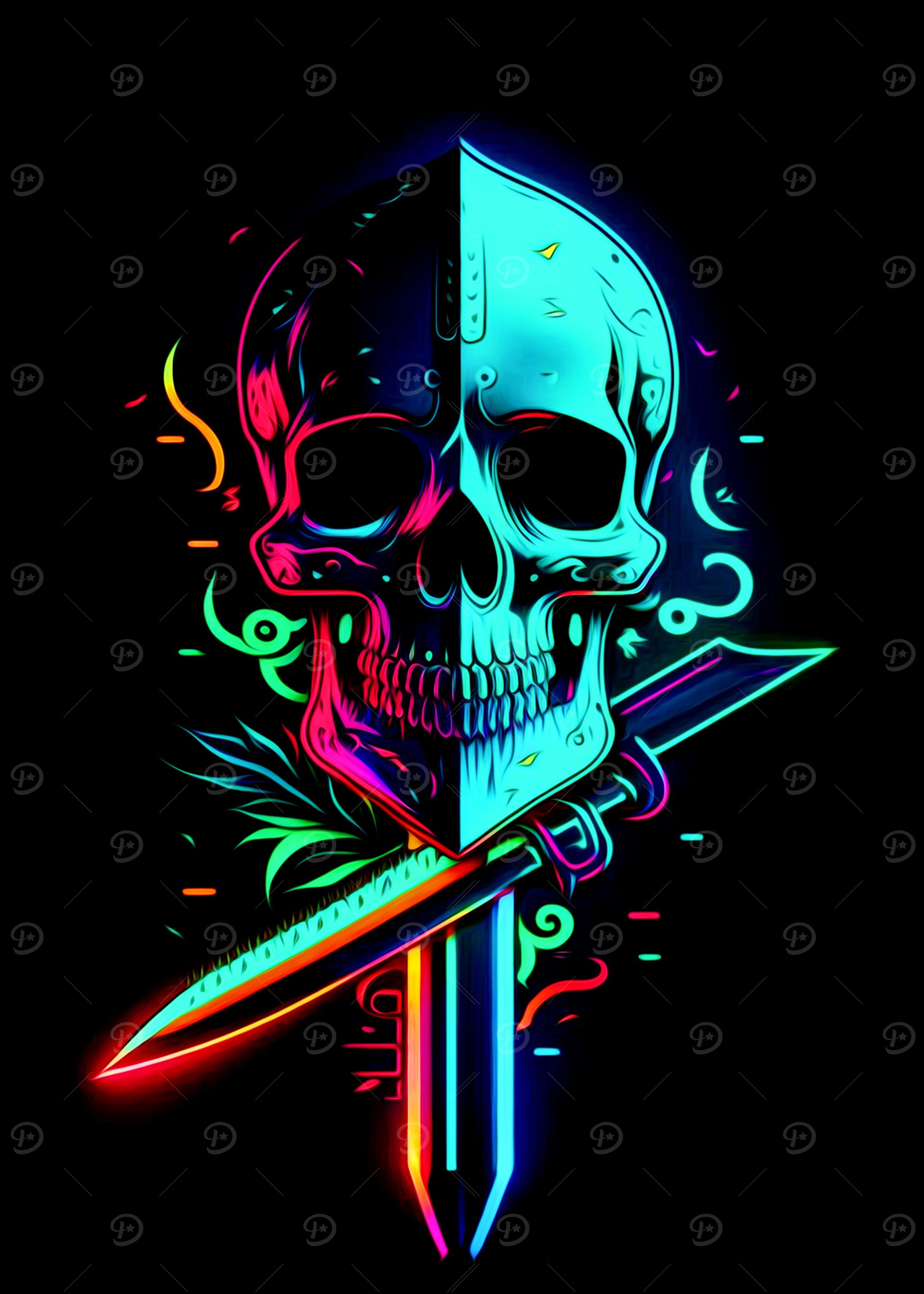 Skull and Knife