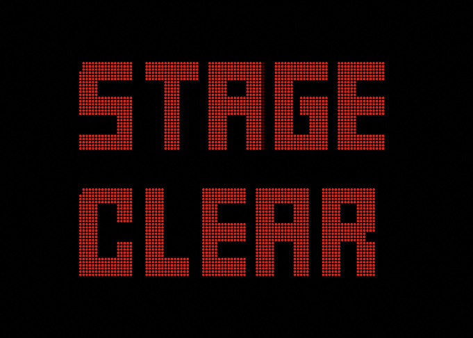 Text stage clear red led a