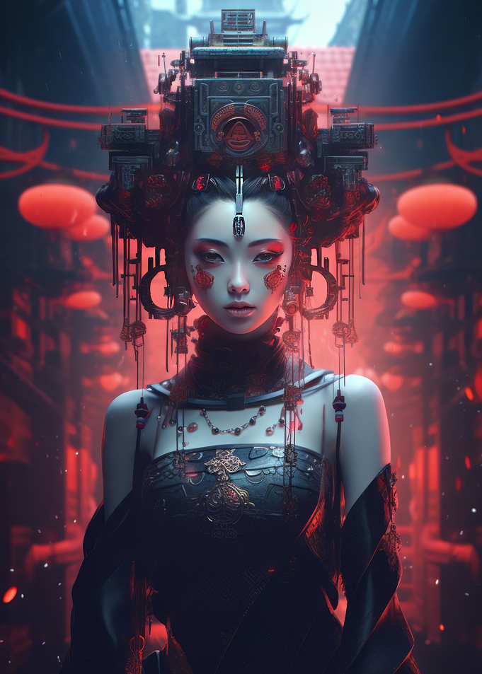 Cyberpunk geisha