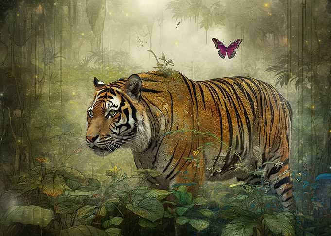Mystical Tiger Digital Art