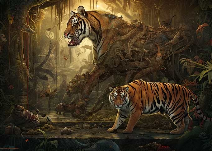 Tiger Vision Digital Art