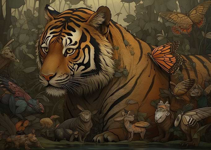 Wild Tiger Digital Artwork
