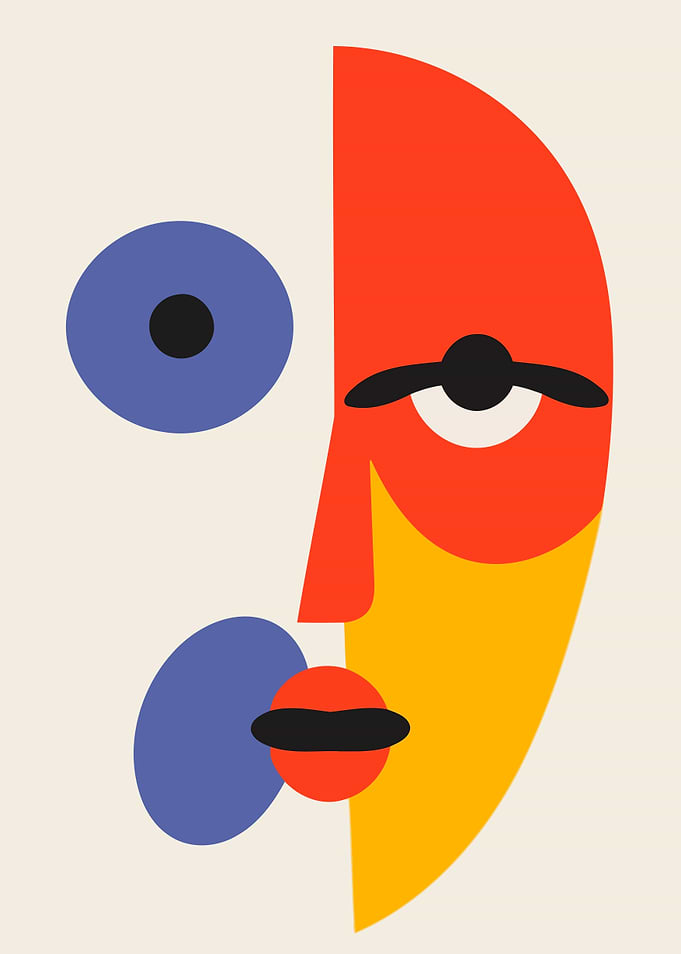Abstract Native Face Art