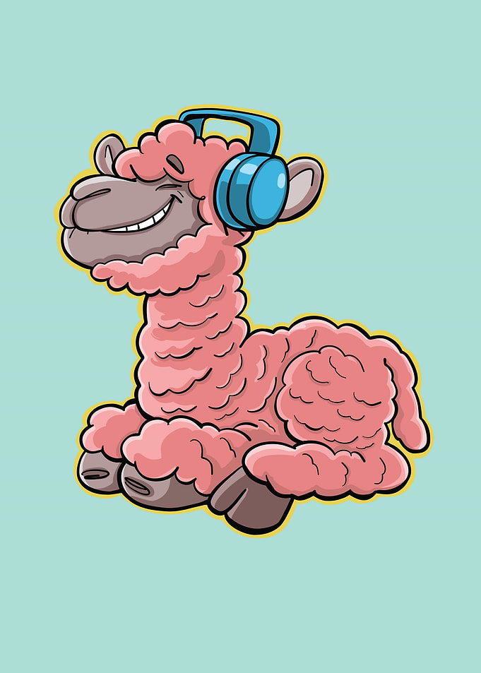 pink llama