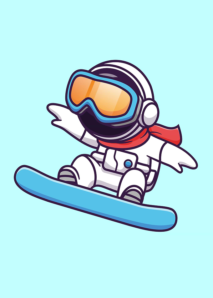Cute astronaut playing