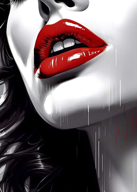Luscious Lips — man cave metal poster