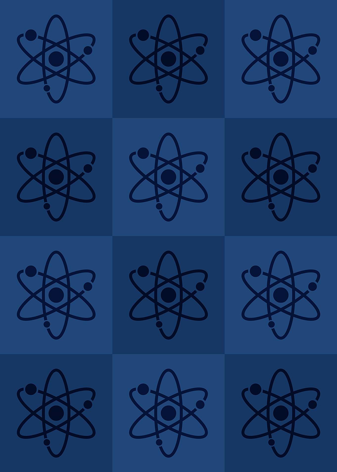 Atom Science Icons Pop Art