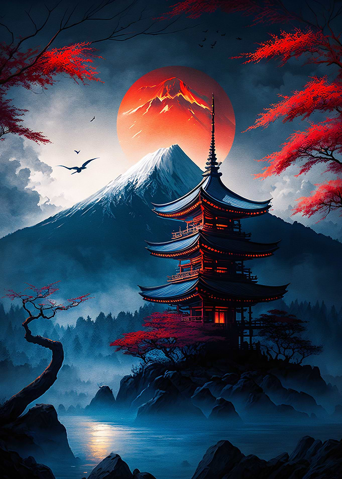 japanese temple mystical