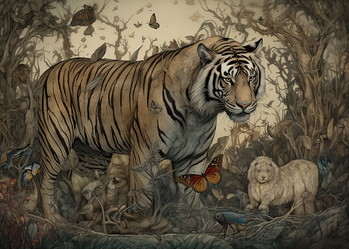 Tiger Essence Digital Art