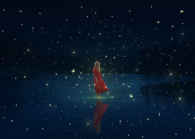 Fairy of the glowing lake