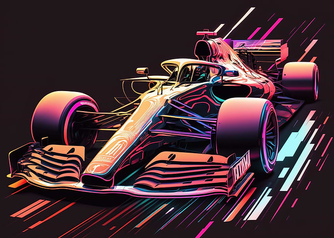Neon Painted Formula One