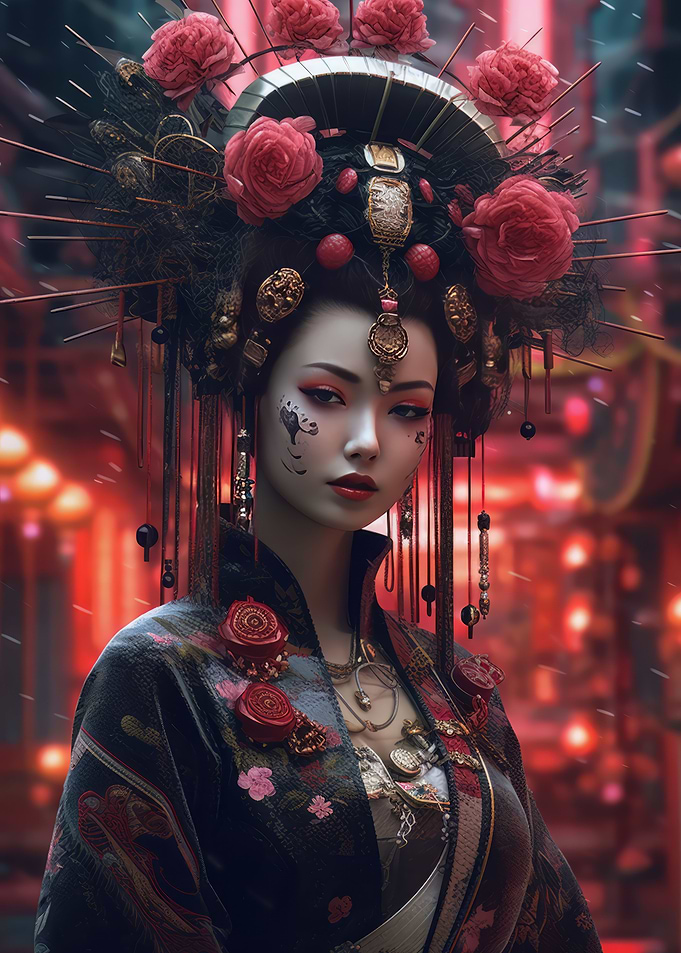 Cyberpunk geisha