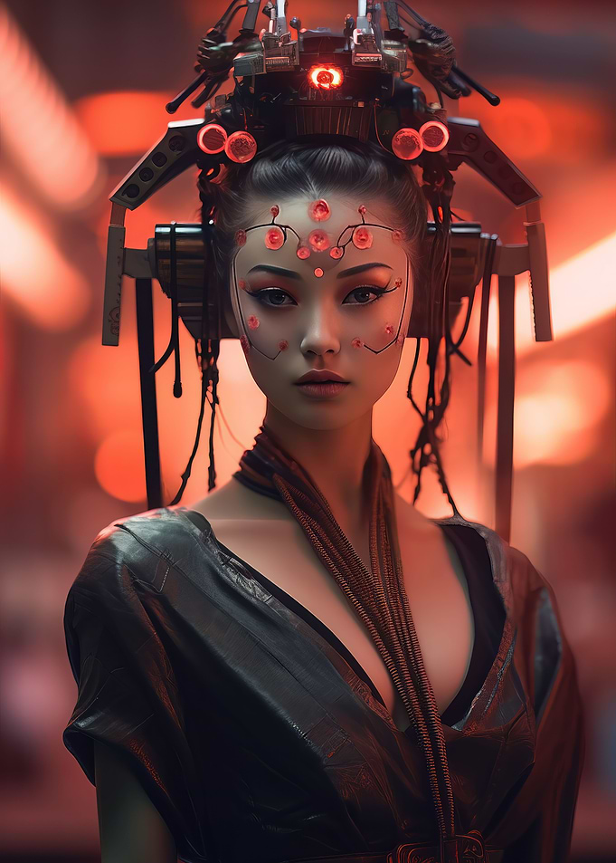 Cyberpunk geisha