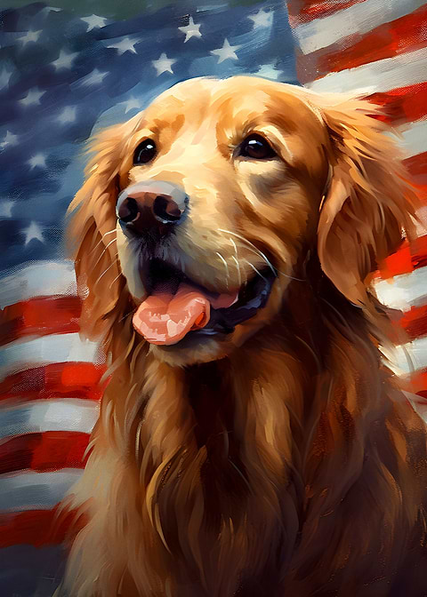 Patriotic Poster — art printed on metal