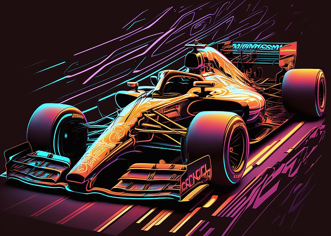 Neon Painted Formula One