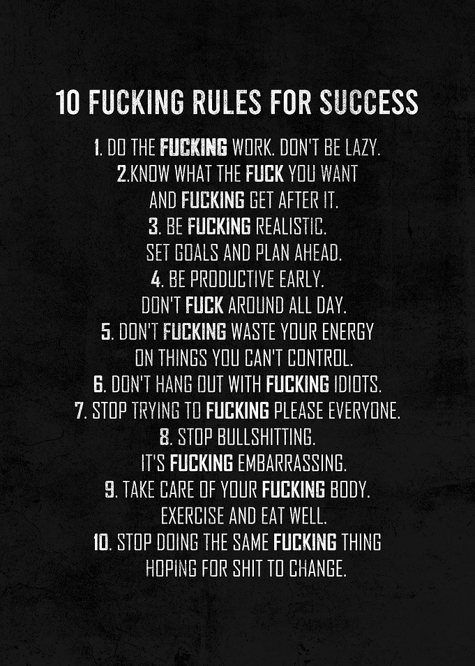 10 RULES FOR SUCCESS