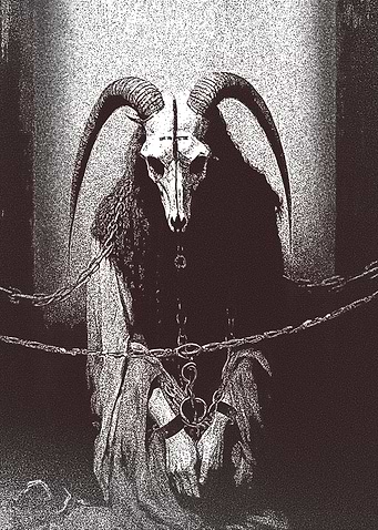 Demon goat in chains