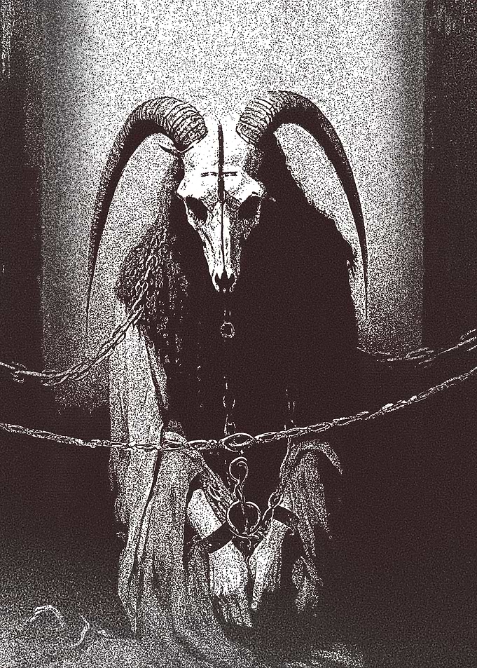 Demon goat in chains