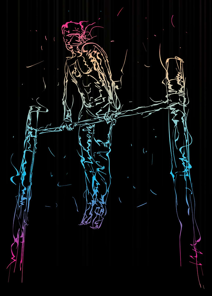 Man doing calisthenic